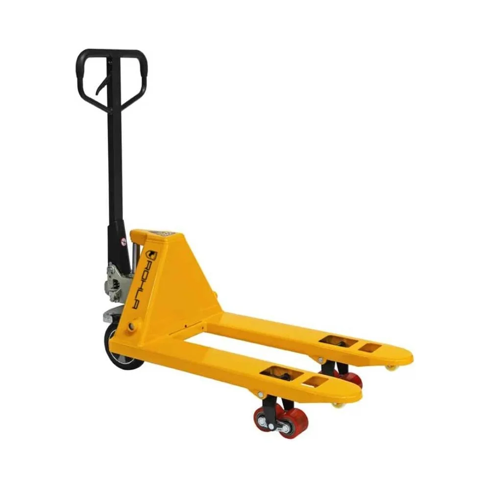 Гидравлическая коротковильная тележка RohlaRhino вилы 800 мм, грузоподъемность 2,5 т, колеса резиновые