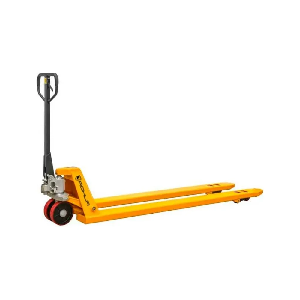 Гидравлическая тележка RohlaRhino длинновильная с полиуретановыми колесами, длина вил 1500 мм, грузоподъемность 2,5 т