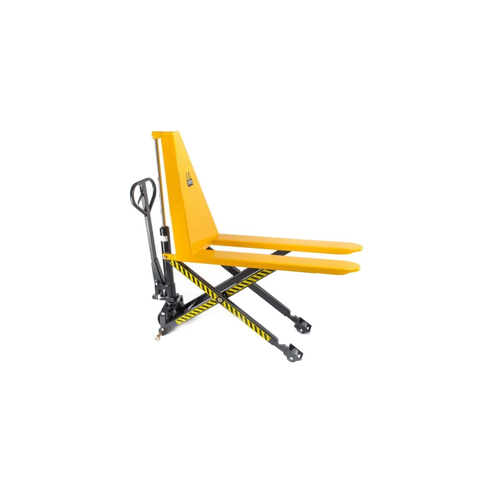 Гидравлическая тележка TOR 1000 кг HLS1000Q с ножничным подъемом полиуретан. колеса