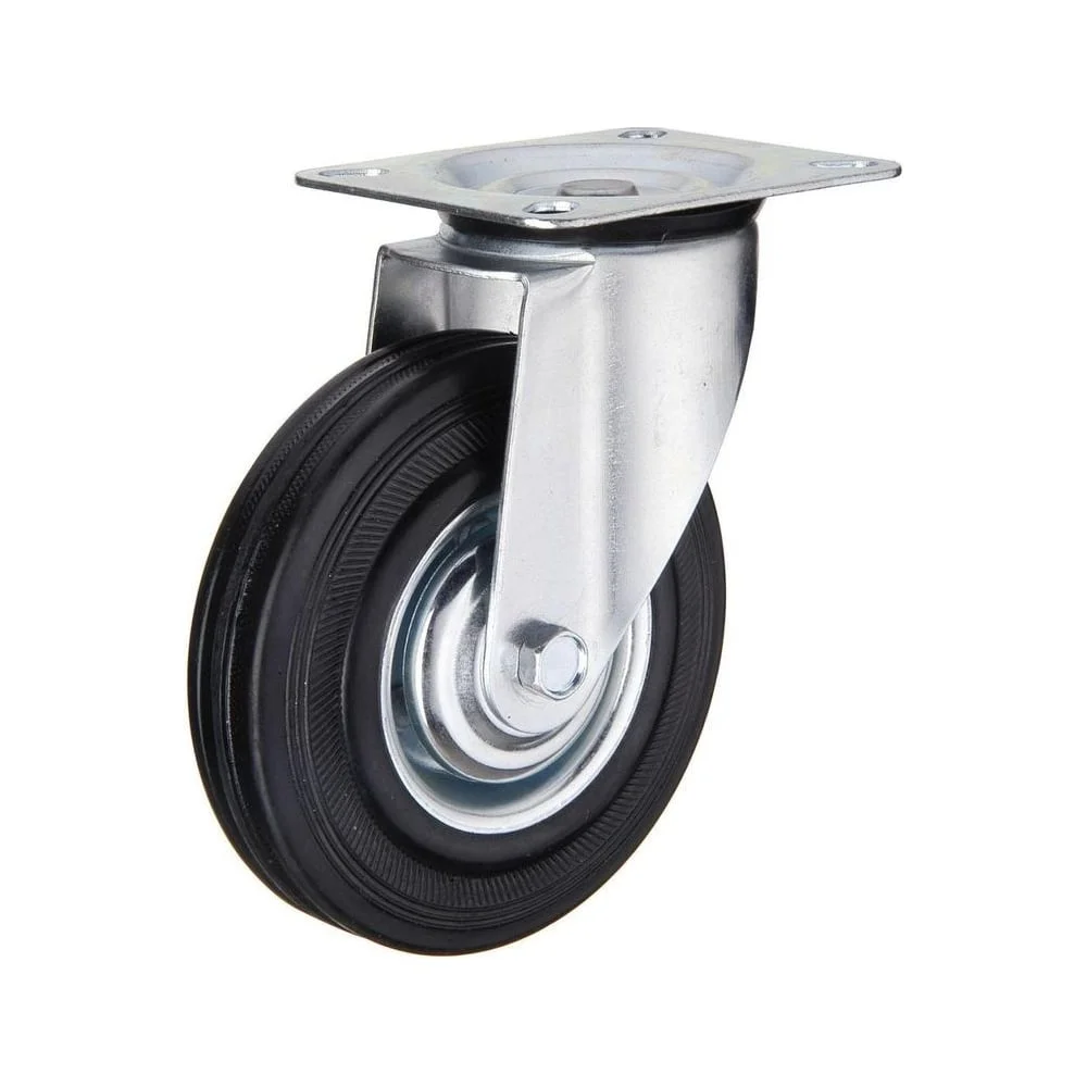 Колесо для тележки поворотное SC 160 литая резина, без тормозов, 160 мм ООО Комус