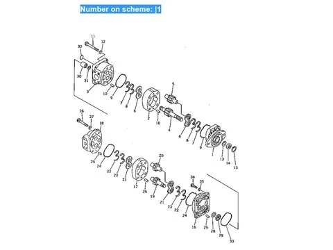 Гидронасос 705-51-21040 для Komatsu грейдера GD500R-2A