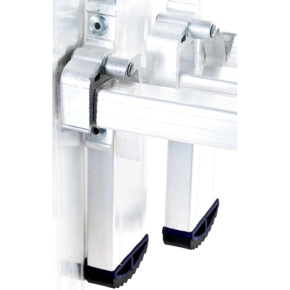 Лестница алюминиевая Алюмет 3x15 ступеней трехсекционная универсальная усиленная HS3 6315