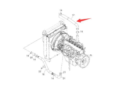 Впускной патрубок Воздушный 4420341 для John Deere экскаватора 210