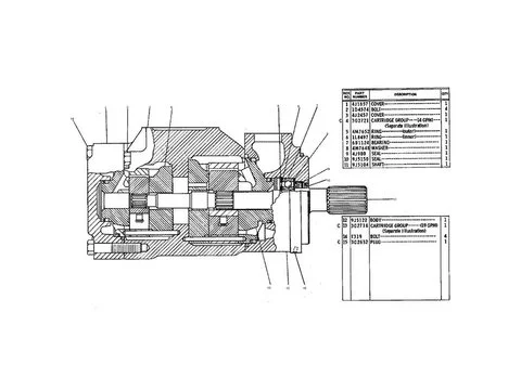 Гидронасос Картридж 3G2718 для Caterpillar CAT Feller Buncher FB518 фронтального погрузчика 920
