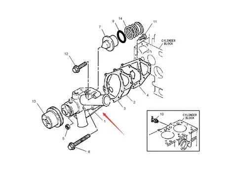 Водяной насос 153-5954 153-5955 для Caterpillar двигателя 3003 экскаватора CAT 301.5
