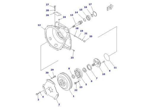 Гидротрансформатор DC6A26500000 для Komatsu FD10/15-16 FD15-17 FD18-16 FD28/30-12 FD30J-12 FG18H-17 FG30-14