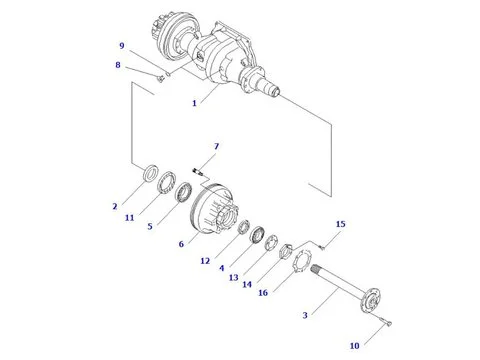 Барабанный тормоз 3EA-21-42171 для Komatsu вилочного погрузчика FD10-18-20 FG10-18-20 FG09-21-M FG09L-18L-20