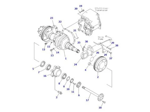 Барабанный тормоз 3EB-21-25310 для Komatsu вилочного погрузчика FD30H-12 FD30-14 FD28/30-12 FD30H-14 FD28/30-14 BX20 FG20H-25H-14
