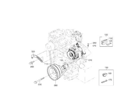 Генератор 12V 45A 17356-64010 для Hyundai погрузчика с бортовым поворотом HSL650-7