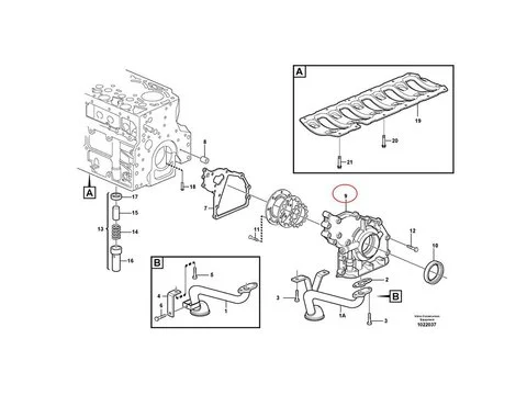 Масляный насос VOE21600207 для Volvo экскаватора EC240B EC240C EC250D EC290B EC290C EC300D ECR305C