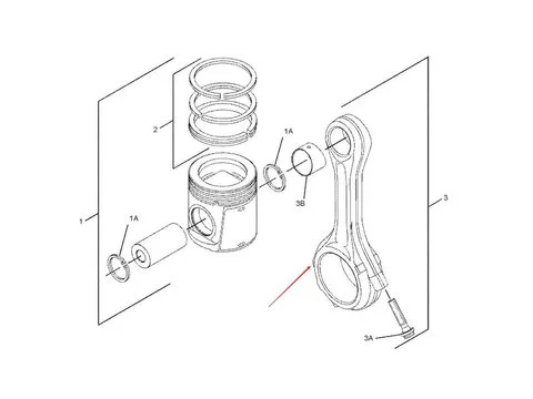 Шатун 331-0290 для Caterpillar CAT двигателя C6.6 C7.1 экскаватора 320 320D 323D2 326 329D2 330 333 336