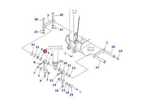 Втулка Ковш Тяга 21W-70-41371 для Komatsu экскаватора PC78MR-6 PC78US-10 PC78US-8 PC78UU-6 PC78UU-8 PC88MR-8 PW98MR-10