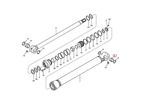 Гильза цилиндра Подшипник Втулка VOE14514444 для Volvo экскаватора EC140B EC160B EC180B EC210B EC240 EC250D EC290B EC300D