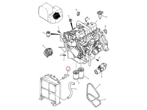 Водяной Верхний Шланг YW05P01027P1 для New Holland экскаватора E115SR