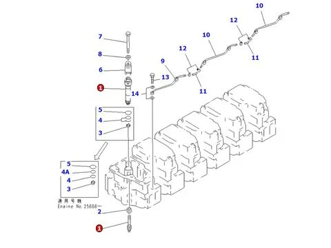 в сборе Распылитель Держатель 6212-11-3101 для Komatsu двигателя SA6D140-1