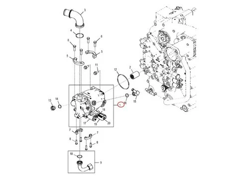 Гидронасос AT354782 для John Deere Axle 1400 Skidder 648H 648HTJ 748H 748HTJ 848H 848HTJ
