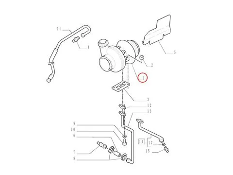 Турбокомпрессор K27.2 87802480 для CASE трактора MXM130 MXM140 MXM155 MXM175 MXM190 MXM120