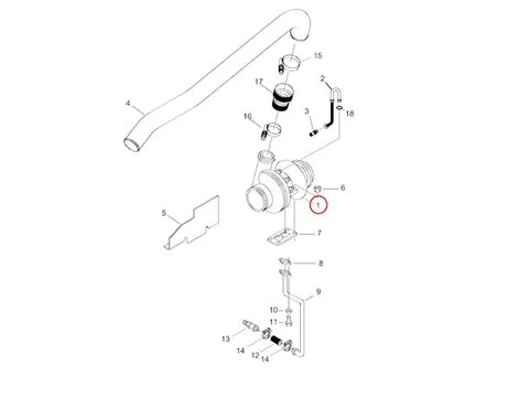Турбокомпрессор K27.2 87802480 для New Holland трактора TM140 TV145 TM155 TM120 TM175 TM130 TM190