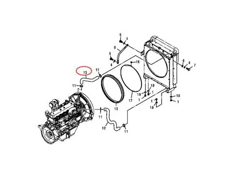 Водяной Верхний Шланг 3102063 3090923 для Hitachi экскаватора ZX200 ZAX200 ZX210H ZX225US ZX230 ZX240H ZX250H-3G ZX270 ZX300W