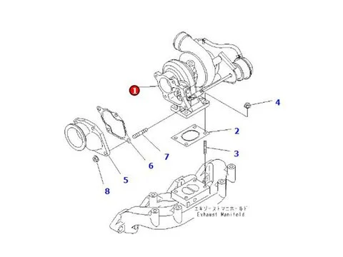 Турбокомпрессор TD04L 6273-81-8300 для Cummins двигателя B3.3T Komatsu фронтального погрузчика WA80-6