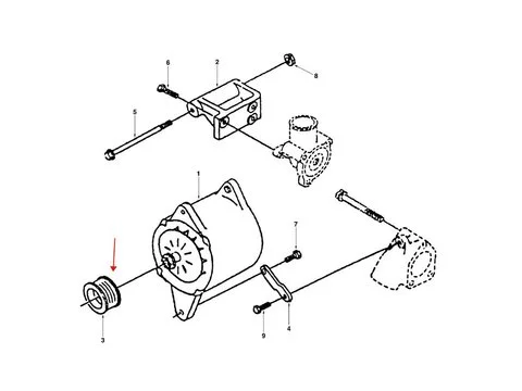 Шкив генератора SA3918275 для Volvo экскаватора EC140 EC150 EC210 EC240 EW130 EW170 EW180