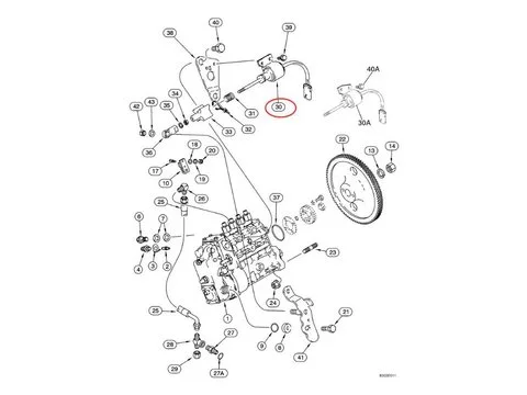 Стоп-соленоид 12V J932529 для New Holland трактора погрузчика U80 LV80