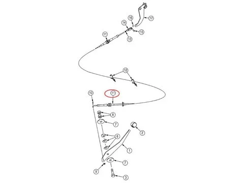 Трос газа 87340753 для CASE экскаватора-погрузчика 580M 580N 580SM 580SM+ 580SN 580SN WT 590SM 590SN