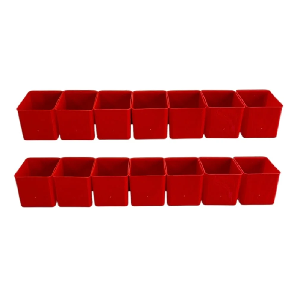 Набор лотков ACCURATE 70x53x50 мм 14 шт красный с планкой 350 мм 2 шт ЛМК1-7наб2