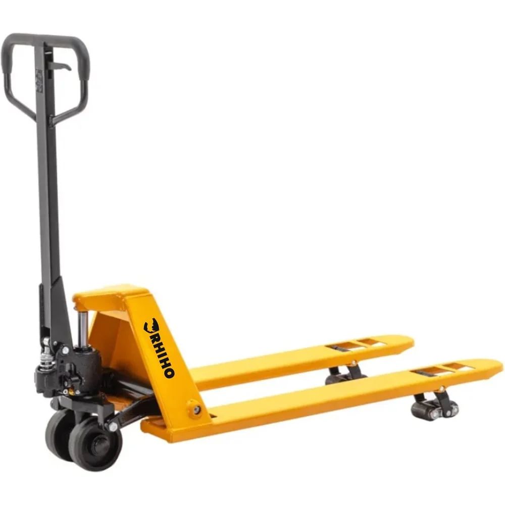 Низкопрофильная гидравлическая тележка RHIHO MN полиуретановые колеса 1.5MN
