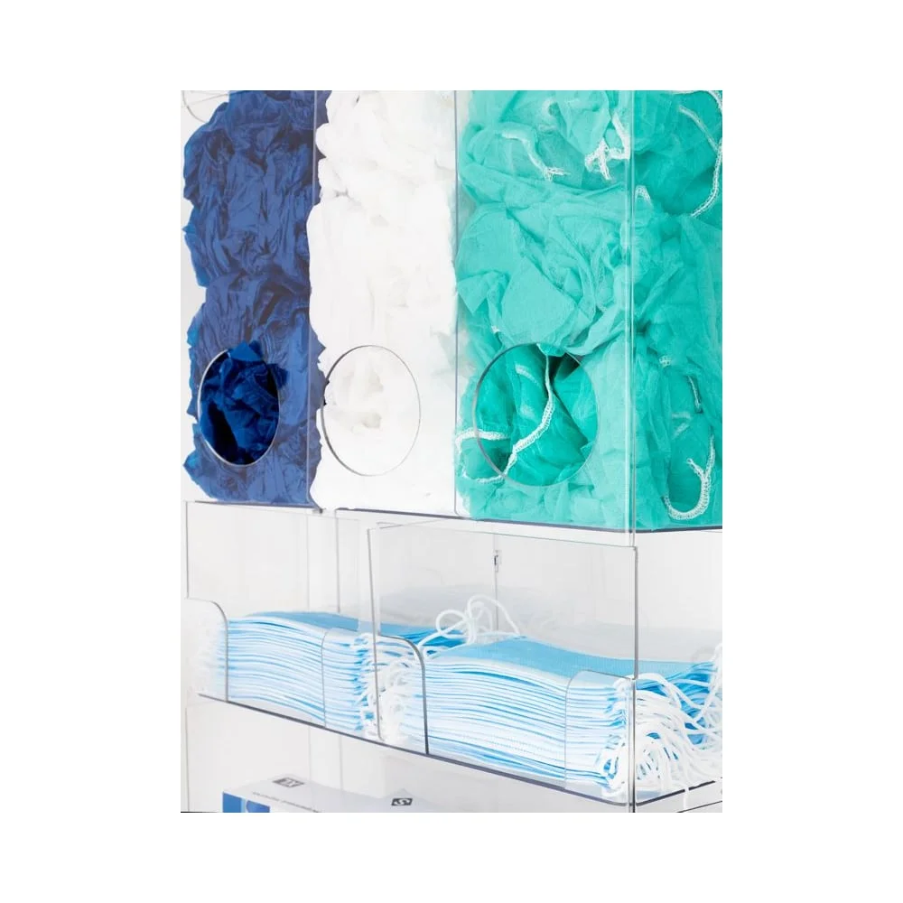 Органайзер для одноразовых СИЗ Evdar настенный, 3 упаковки перчаток, 3 вида СИЗ, маски, пакеты