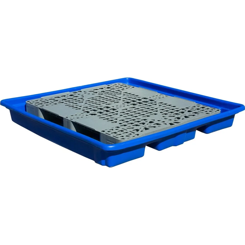 Паллет для отходов Тара.ру 1350x1350x170 мм, для бочек, синий 04251