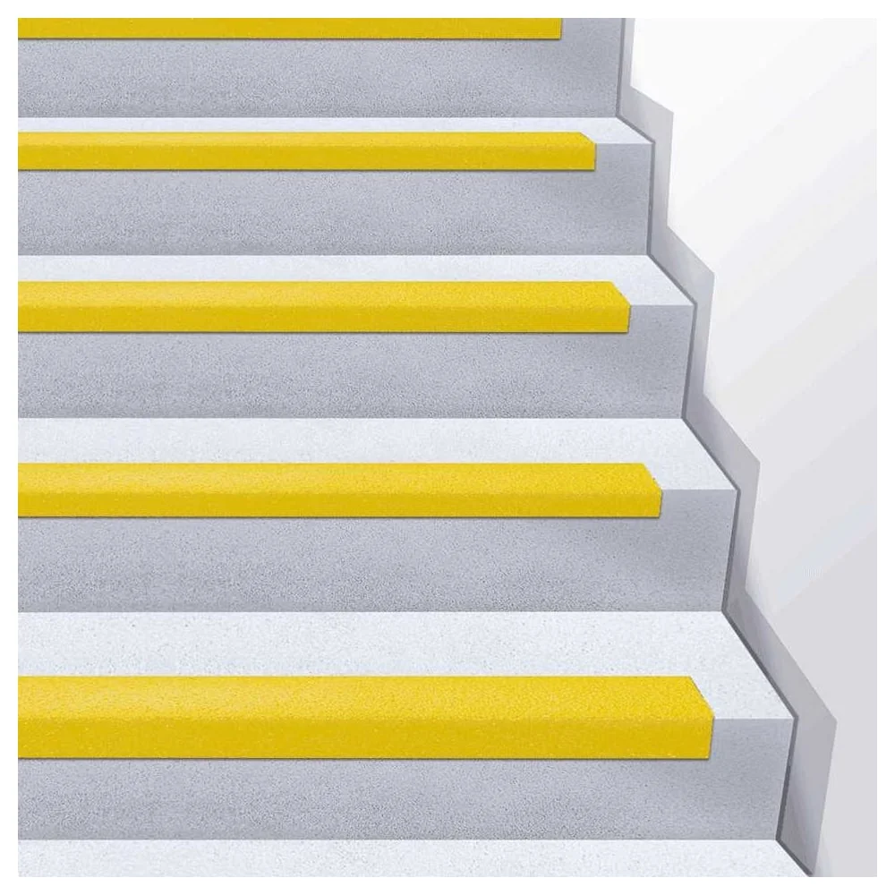 Противоскользящий профиль Mehlhose GmbH из стеклопластика, цвет желтый 70x1000x30x3,8 мм