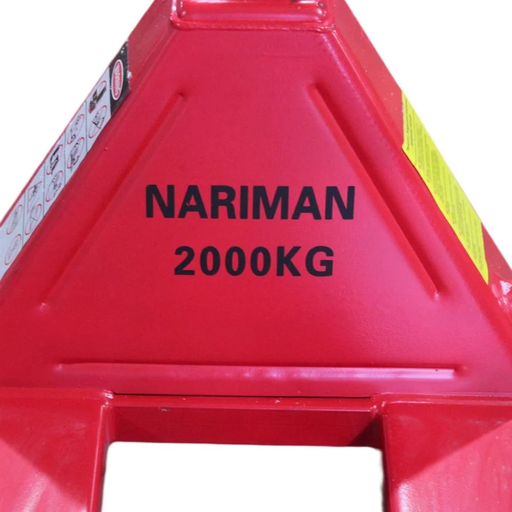 Ручная тележка для поддонов Nariman 2,5 т, 550x1150 мм, полиамидовые колеса 2,5 TON(550*1150mm)полиамид