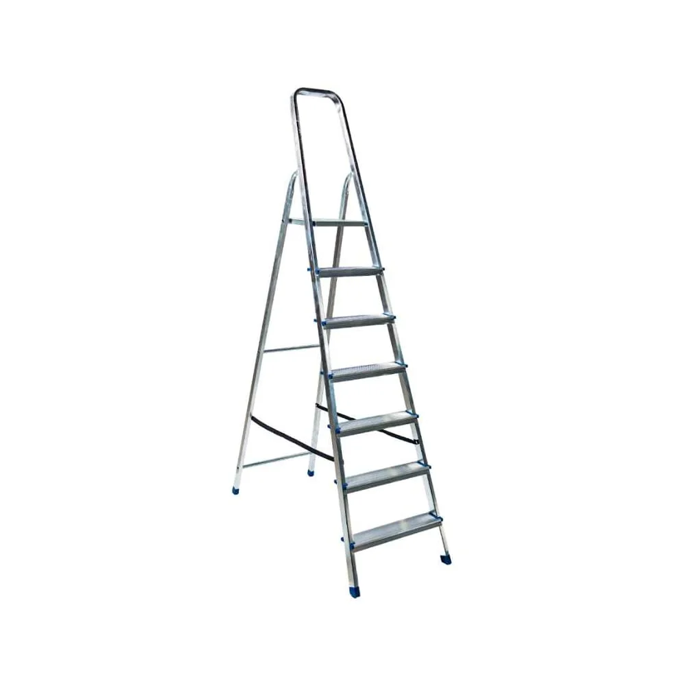Стремянка алюминиевая GEVA TRADE 7 ступеней, 145 см, 5.3 кг SAGT-07