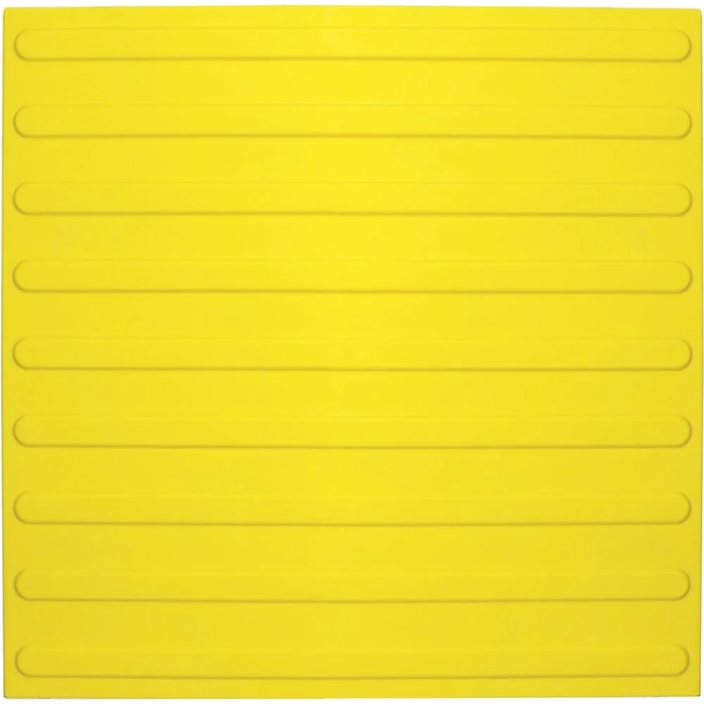 Тактильная плитка направление движения PALITRA TECHNOLOGY полоса 10шт 50245-1-PU-500x500x4-Y-10