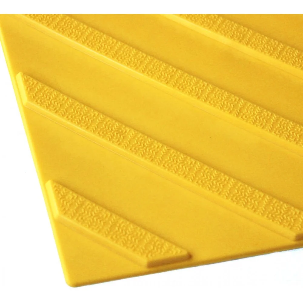 Тактильная плитка ПластФактор ПВХ Диагональный риф 300x300x5,5 мм (поворот) 25 шт