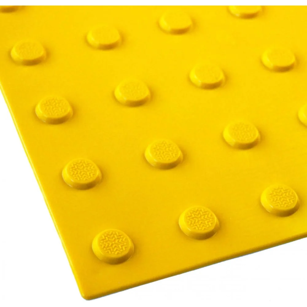 Тактильная плитка ПластФактор ПВХ Конус в линейном порядке 300x300x5,5 мм (преодолимое препятствие) 25 шт