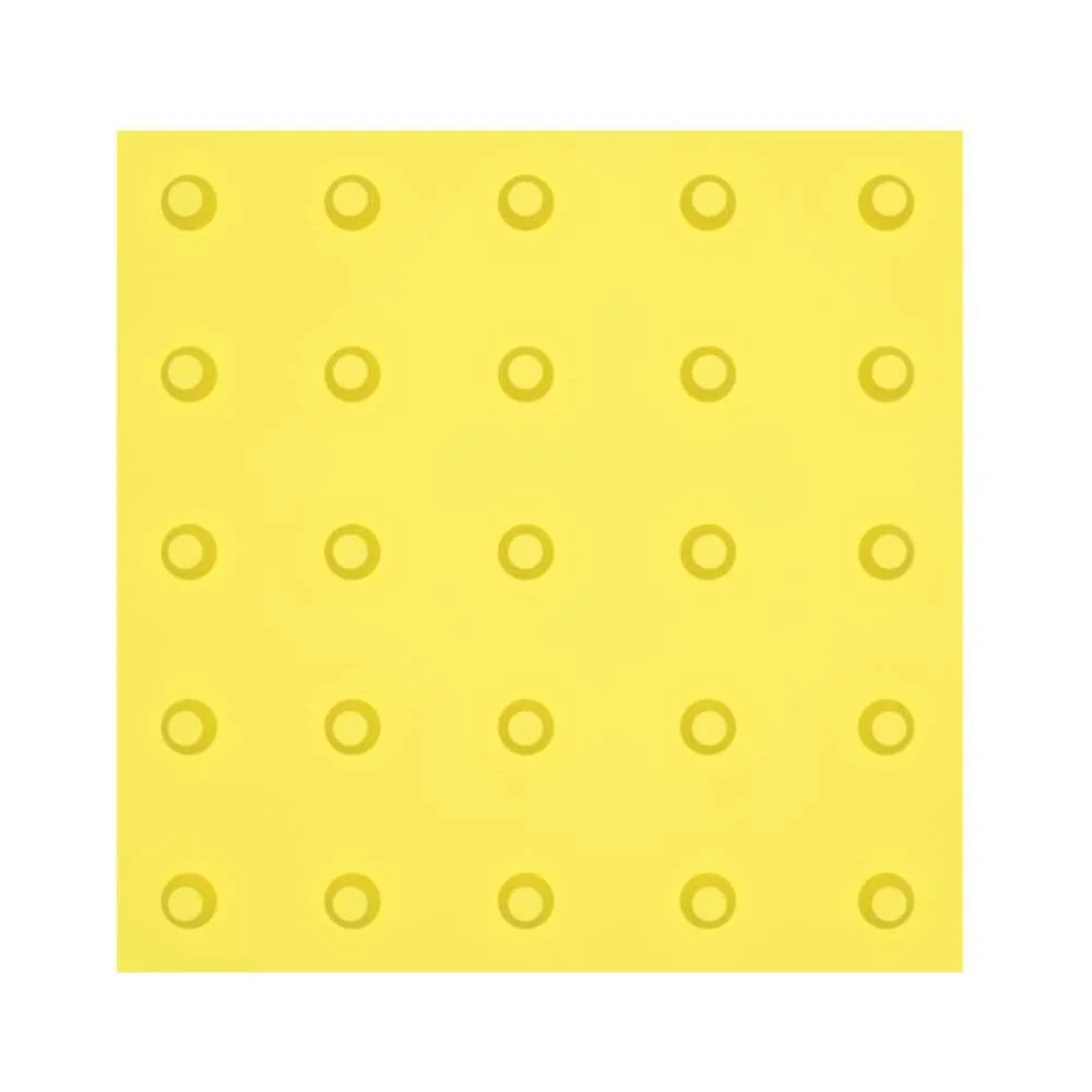 Тактильная плитка ТЕХНОЛОГИЯ 300x300x20 конусные рифы в линейном порядке, композит, желтая