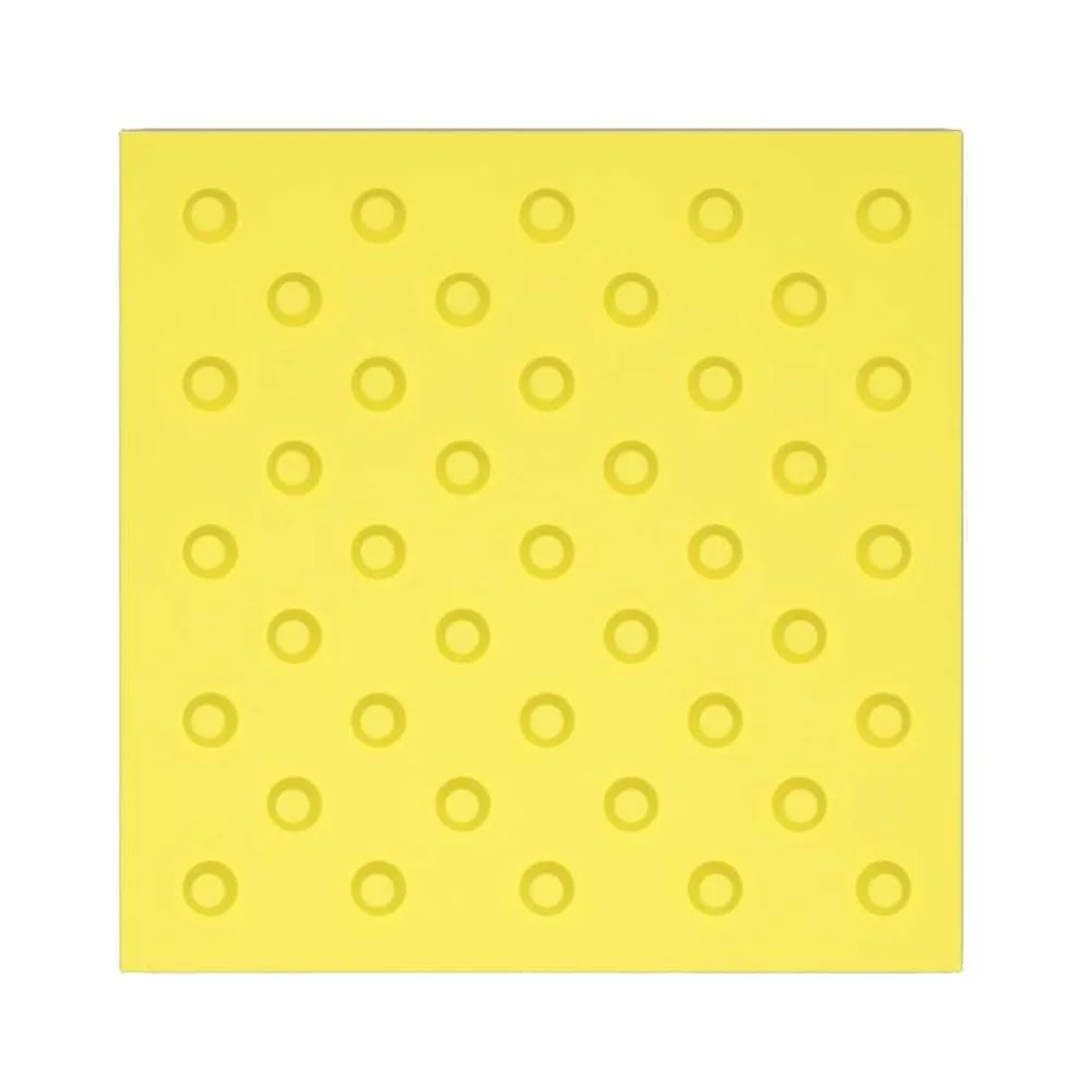 Тактильная плитка ТЕХНОЛОГИЯ 300x300x20, конусные рифы в шахматном порядке, композит, желтая