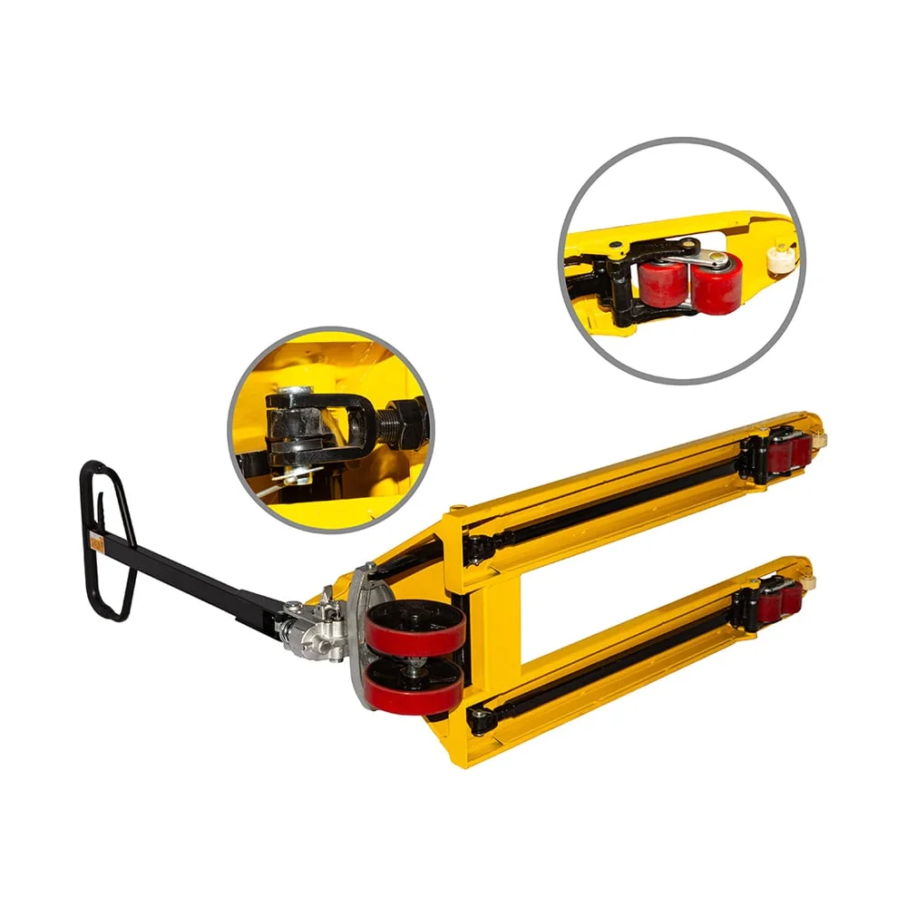 Тележка гидравлическая WILMART AC25 1150x550 усиление 80см (PU) HP-25-200PAL8-Y