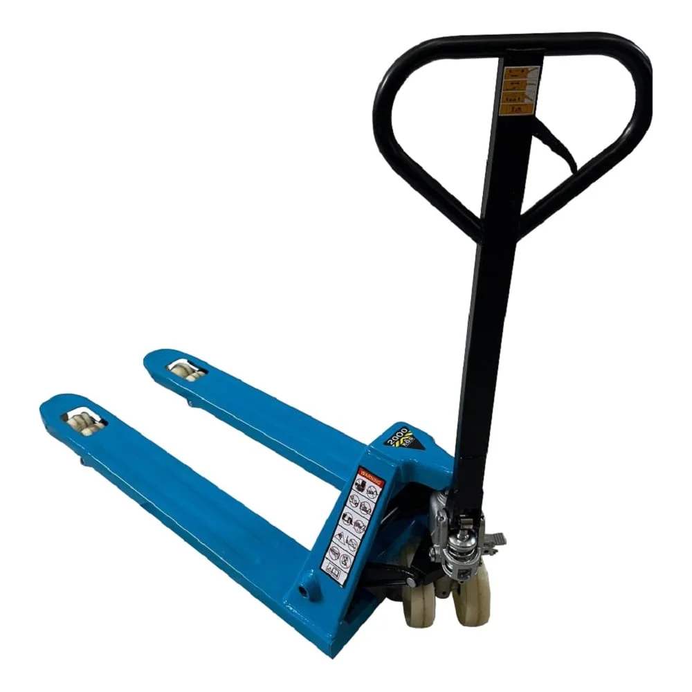 Тележка гидравлическая WILMART (рохля) 2-х тонная, вилы 1150 мм, колесики нейлон синий (HP-20-30NYD) HP-20-30NYD-B