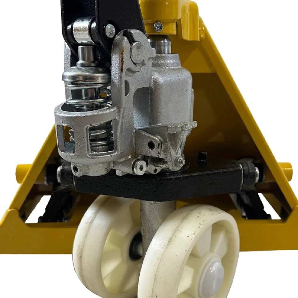 Тележка гидравлическая WILMART (рохля) 2-х тонная, вилы 1150 мм, колесики нейлон желтая (HP-20-30NYD) HP-20-30NYD-Y