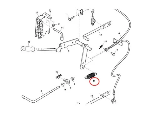Пружина M156827 для John Deere косилки Z235 Z245 Z255 Z425 Z425 Z445