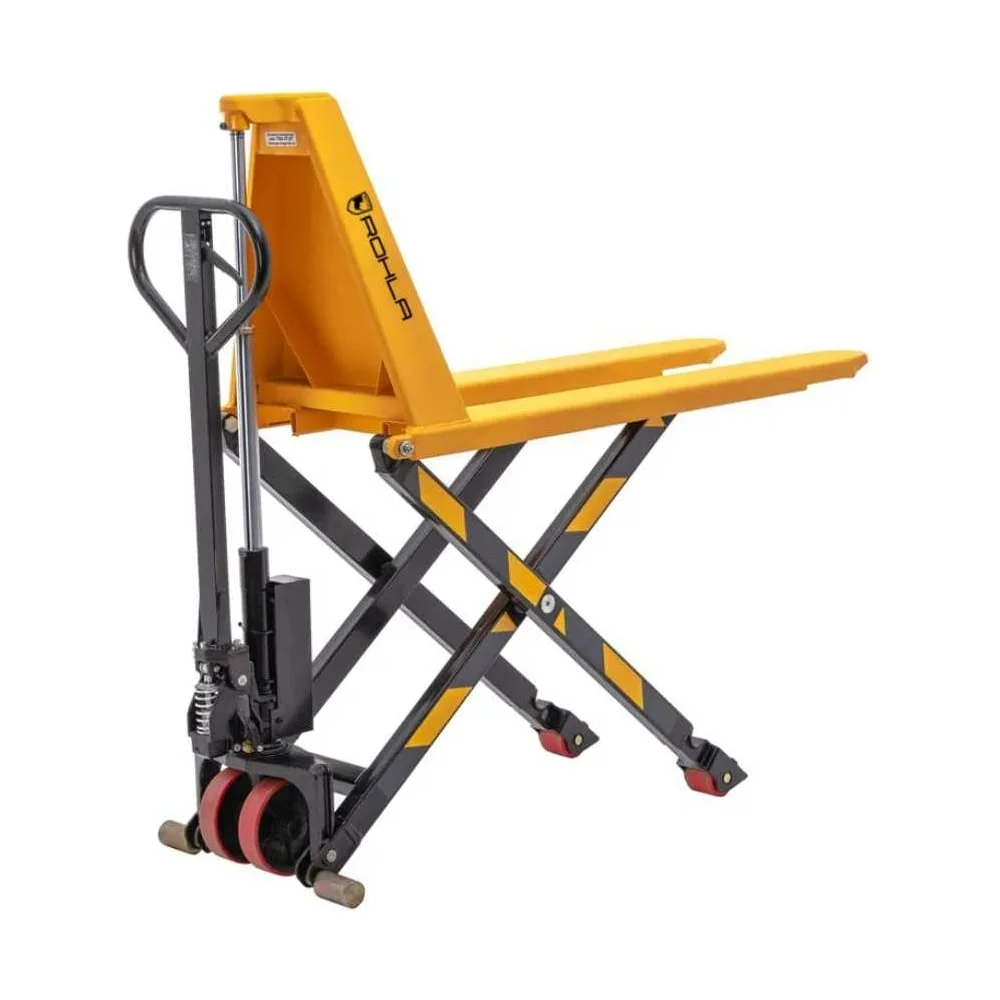 Высокоподъемная гидравлическая тележка RohlaRhino высота подъема 0,8 м, грузоподъемность 1 т полиуретановые колеса