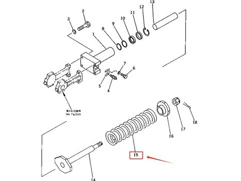 Натяжная пружина 20T-30-31210 для Komatsu экскаватора PC40 PC45 PC40R PC40T PC38UU PC50UD PC50UG PC50UU
