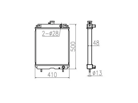 Водяной бак Радиатор в сборе Двигатель Сердечник 119624-44500 для Yanmar GC221