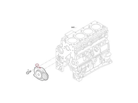 Масляный насос 4897480 для New Holland Windrower HW305 HW305S HW325 погрузчика W110 W110B W110TC