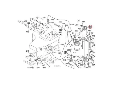 Водоотделитель Масляный фильтр 58201-25740 для Kubota двигателя D1105 V3307 экскаватора KX121-3S KX161-3S KX71-3S KX91-3S