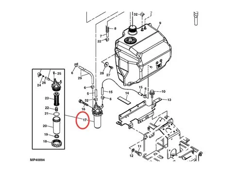 Топливный Filter AM879962 для John Deere трактора 2025R 2305 2320 4200 4300 4310 4410 425 445 455
