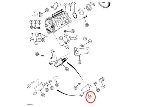 Соленоид 24V J918601 для CASE Crawler трактора 1150E 1155E 1550